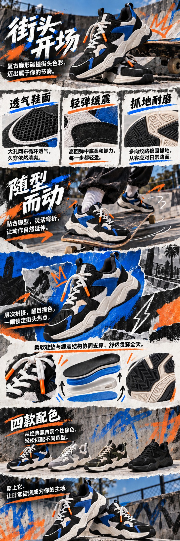 街头运动鞋电商详情页设计
